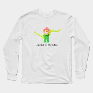 "Leafing" on the Edge Minifigure Long Sleeve T-Shirt